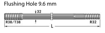 Т38 наговор штанга штанги Р32 Р38 Т38 дрифтера Р32 наговора 35мм шпинделя сверлильного станка Р38 потока Р32 наговора 32мм