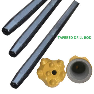 7° Hex Tapered Rod Wear Resistance For Mining Industry , Shank 22x108mm / 25x159mm