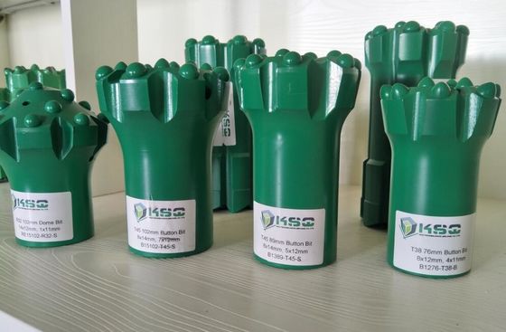 Spherical Rock Drilling Thread Button Drill Bit / Impact Drill Bit For Tunneling