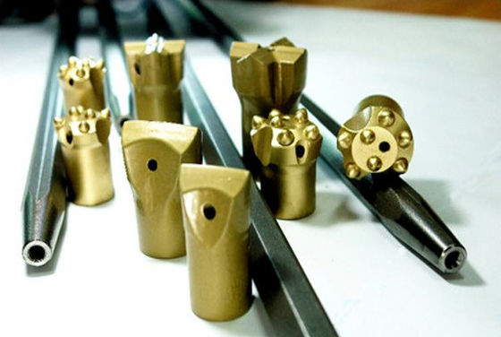 11 Degrees Taper Hex 22 Integral Drill Rod , Shank 22 mm x 108 mm for Mining Drilling