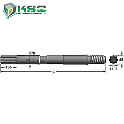 Переходника COP2160EX хвоста сверла Copco атласа, ПОЛИСМЕН 4050EX, COP4050MUX