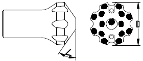 Поток карбида вольфрама придал куполообразную форму reaming бит кнопки